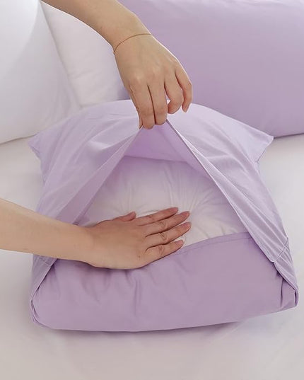 Lavender King Size Comforter Set 3 Piece Soft Microfiber Purple Comforters Set for Women and Girls Purple Lightweight Alternative Comforter for All Season (1 Comforter, 2 Pillowcases) - LeafyLoom