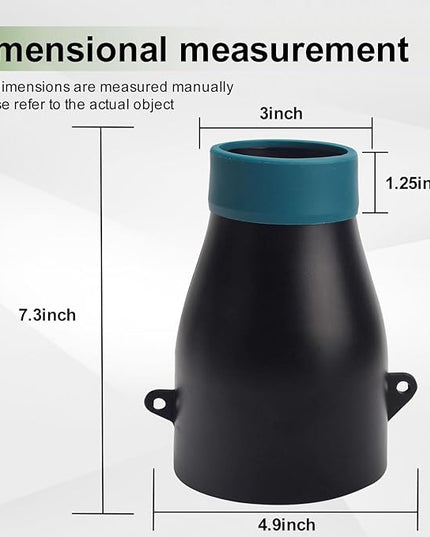 Car Drying Nozzle for Makita 18V LXT Leaf Blowers XBU03Z, XBU03SM1, DUB184Z, DUB184PT, DUB184PT2 - Contain Protective Silicone Band - LeafyLoom