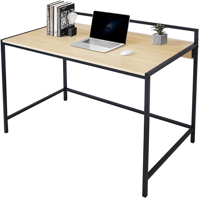 42 inches Computer Desk, Home Office Desks, Small Desk for Bedroom, Modern Simple Style Laptop Table, Study Student Writing Desk, Nature - LeafyLoom