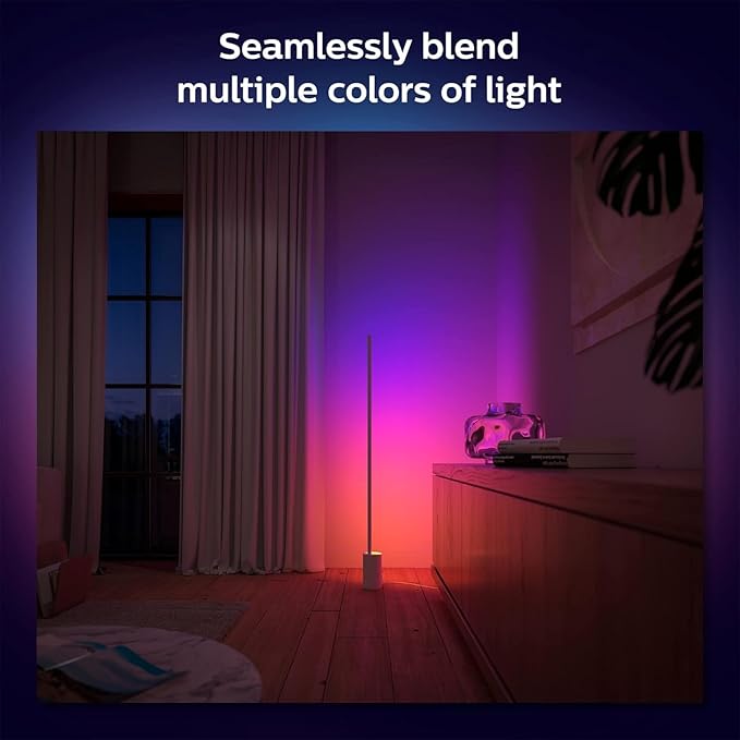 Philips Hue Signe Smart Floor Lamp, White - White and Color Ambiance LED Color-Changing Light - 2 Pack - Control with Hue App - Compatible with Alexa, Google Assistant, and Apple Homekit - LeafyLoom
