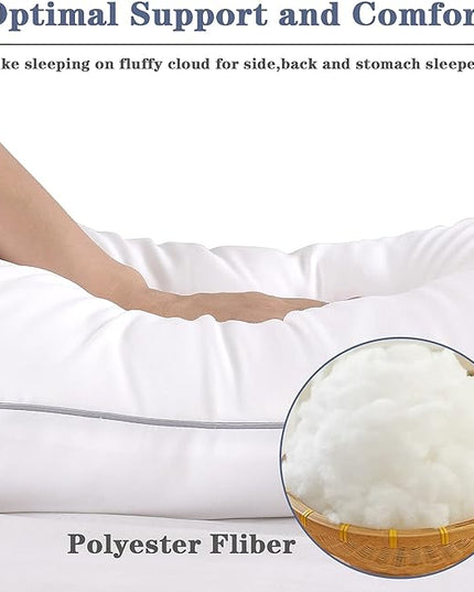 Bed Pillows for Sleeping 2 Pack - King Size Cooling Pillows Set of 2 for Side Back and Stomach Sleepers, Down Alternative Filling Luxury Soft Supportive Plush Pillows - LeafyLoom