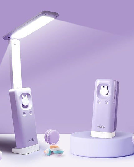 VAVOFO Battery Operated Lamp Rechargeable Lamp Foldable & Portable Light,15 light dimming modes Cordless Lamp,cute desk lamp,6000mAh Battery Lights,LED Battery Lights,Modern office desk lamp - LeafyLoom
