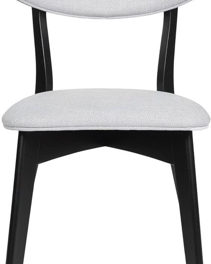 Christopher Knight Home Chazz Dining Chair, 19.75 "W x 19.75 "D x 31 "H, Chaz,Light Gray/Matte Black - LeafyLoom