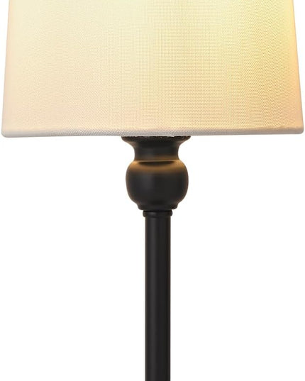 Cordless LED Table Lamp, 6000mAh Rechargeable Bedside Night Lamp for Bedroom, Portable Touch Stepless Dimmable Battery Operated Lamp, Ambient Light for Patio Restaurant(Black S) - LeafyLoom