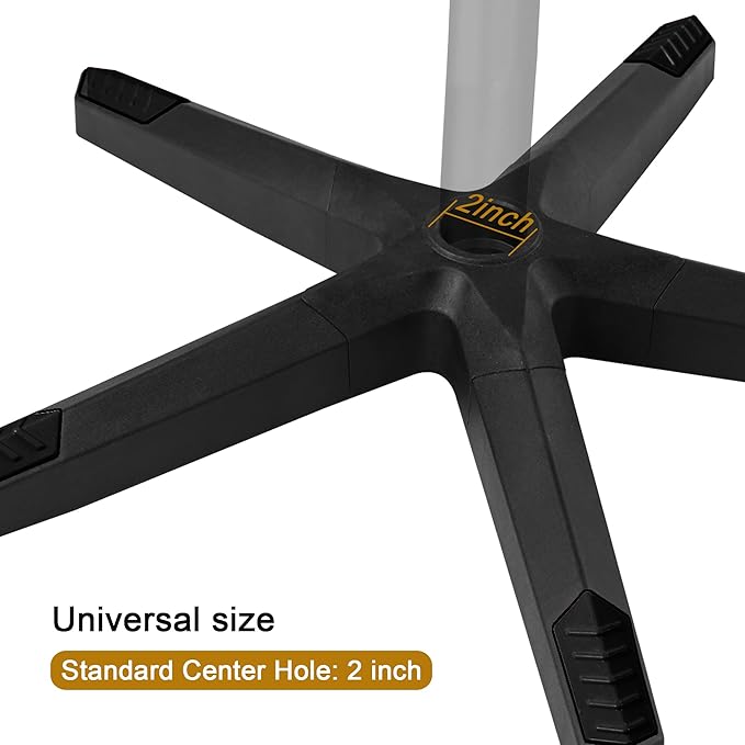 28 inch Nylon Gaming Chair Base Replacement with 5 Casters, Heavy Duty Office Chair Base Part - LeafyLoom