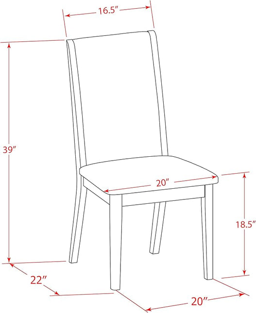 East West Furniture Oxford 5 Piece Dinette Set for 4 Includes a Square Table and 4 Shitake Linen Fabric Parson Dining Room Chairs, 36x36 Inch, OXLA5-LWH-06 - LeafyLoom