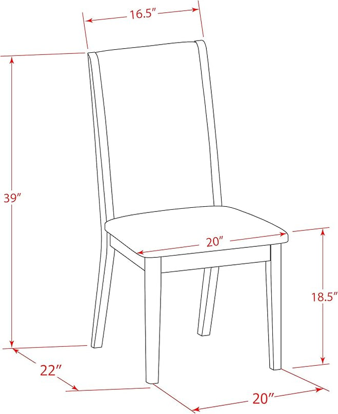 East West Furniture NDLA5-LWH-06 Norden 5 Piece Dinette Set for 4 Includes a Rectangle Room Table with Dropleaf and 4 Shitake Fabric Parsons Dining Chairs, 30x48 Inch, Linen White - LeafyLoom