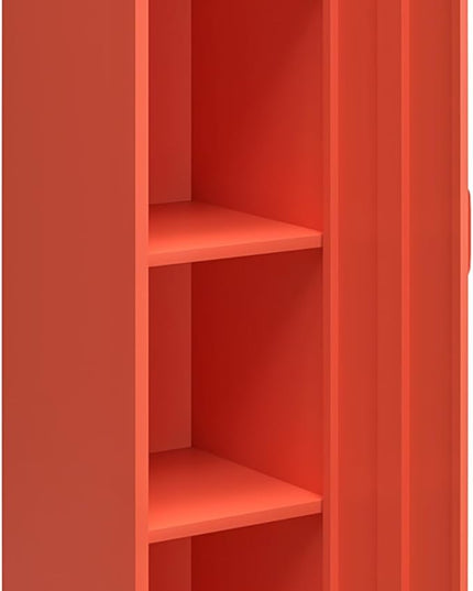 Novogratz Cache Single Metal Locker Storage, Orange Cabinet - LeafyLoom