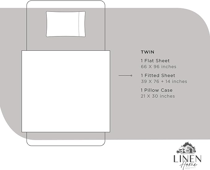 100% Cotton Percale Sheets Twin Size, Silver, Deep Pocket, 3 Pieces Sheet Set - 1 Flat, 1 Deep Pocket Fitted Sheet and 1 Pillowcase, Crisp Cool and Strong Bed Linen - LeafyLoom