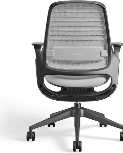 Steelcase Series 1 Work Office Chair - Nickel, Hard Floor Casters - LeafyLoom