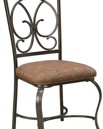 Signature Design by Ashley Glambrey Old World Dining Chair with Cushion, 4 Count,, Brown - LeafyLoom
