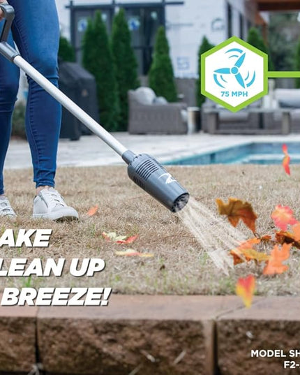 Breeze - Lightweight Cordless Stick Blower for Home, Patios, Condos, Golf course, Pickleball Court, RV and All of Your Outdoor Activities - LeafyLoom