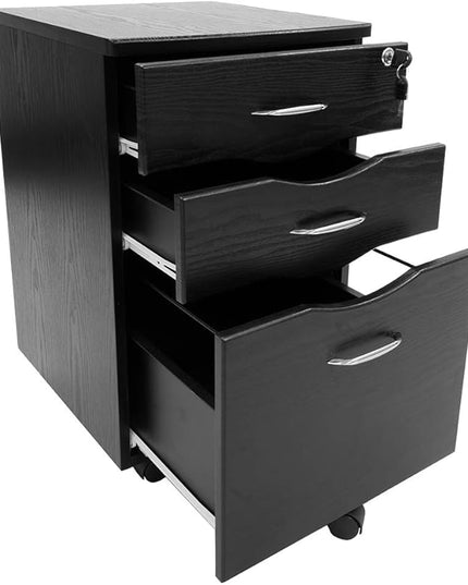 Techni Mobili Rolling Storage and File Cabinet, Espresso - LeafyLoom