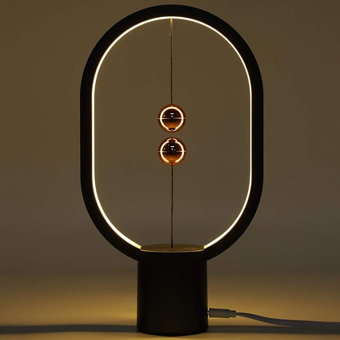 01 Heng Balance Lamp, Smart Magnetic Balance Lamp Magnetic Desk Lamp USB Powered Night Light LED Warm Eye-Care Lamp for Office Bedroom Living Room - LeafyLoom