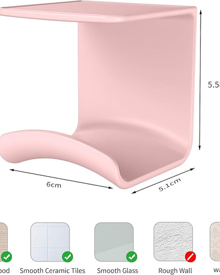 HomeMount Headphone Hook Under Desk - Headphone Holder Under Table, Adhesive Gaming Headphone Stand Hanger Desk Mount for Most Headphone (Pink) - LeafyLoom