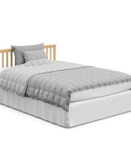 Storkcraft Hillcrest 4-in-1 Convertible Crib (Natural) - Converts to Daybed, Toddler Bed, and Full-Size Bed, Fits Standard Full-Size Crib Mattress, Adjustable Mattress Support Base - LeafyLoom