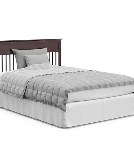 Storkcraft Carmel 5-in-1 Convertible Crib (Espresso) - GREENGUARD Gold Certified, Converts to Toddler Bed & Full-Size Bed, Fits Standard Full-Size Crib Mattress, 4 Adjustable Mattress Heights - LeafyLoom