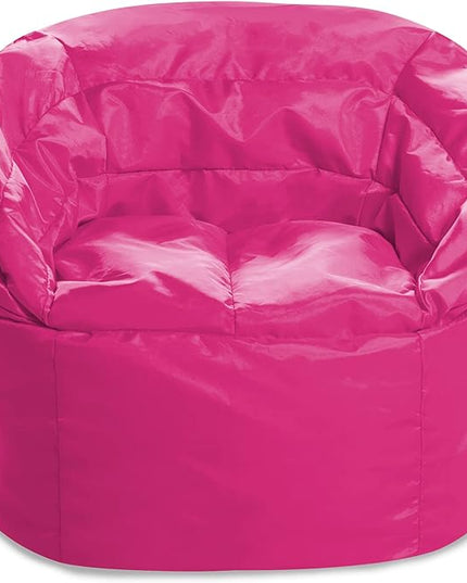 Posh Creations Structured Comfy Seat for Playrooms and Bedrooms, Large Bean Bag Chair, Sonoma Lounger, Pink - LeafyLoom