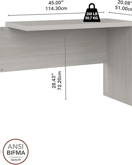 Bush Business Furniture Echo Desk Return/Bridge, Gray Sand - LeafyLoom