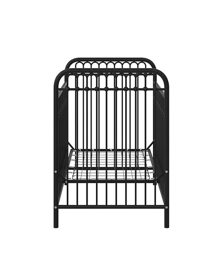 Little Seeds Monarch Hill Ivy Metal Baby Crib, Black - LeafyLoom