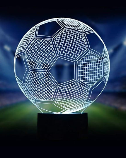 Wiscky Soccer Night Lights for Kids 3D Illusion Football Lights Lamp 7 LED Colors Changing Touch Table Desk Lamps Decorative Lighting Cool Toys Gifts Birthday Holiday Xmas Gifts Sports Theme Fans - LeafyLoom