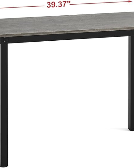 Teraves Computer desk/Dining Table Office Desk Sturdy Writing Workstation for Home Office (39.37“, Black Oak) - LeafyLoom