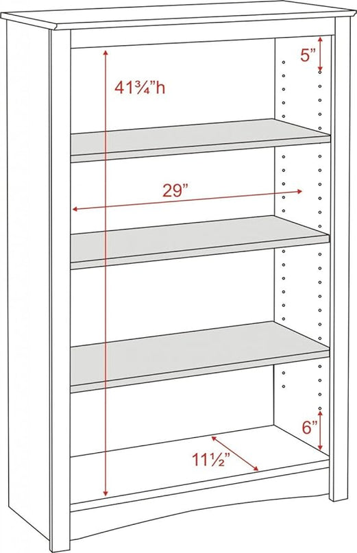 Prepac Home Espresso 4-shelf Bookcase - LeafyLoom
