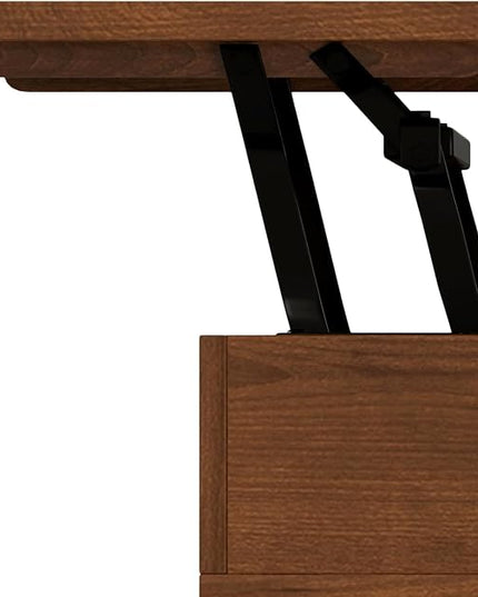 SIMPLIHOME Hunter Lift Top Coffee Table, 48 inch, Walnut Veneer - LeafyLoom