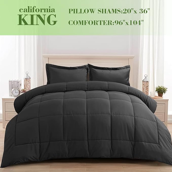 AMGUI California King Comforter Sets,Cal King Comforter Set with 2 Pillow Shams,Comforter Set California King,Cal King Comforter Sets Clearance Oversized - LeafyLoom