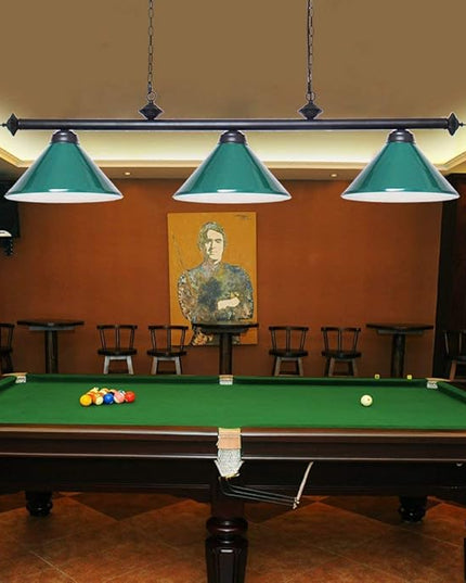 Wellmet Pool Table Light, 59” Hanging Billiard Lights, Adjustable Kitchen Island Lighting Fixture for Billiard Bar Table, Green - LeafyLoom