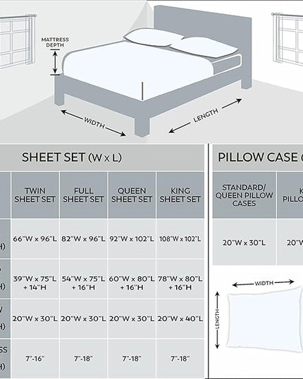 Purity Home Organic 100% Cotton King Size Sheets Set Soft Silver, Percale Weave King Bedding Set, Crisp, Cooling & Breathable Soft Silver Bed Sheets King, Fits Mattress Upto 16" Deep Pocket - LeafyLoom