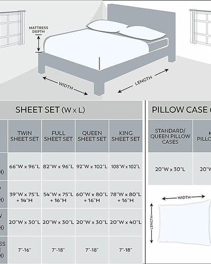 Purity Home Organic 100% Cotton King Size Sheets Set Indigo, Percale Weave King Bedding Set, Crisp, Cooling & Breathable Indigo Bed Sheets King Size, Fits Mattress Upto 16" Deep Pocket - LeafyLoom