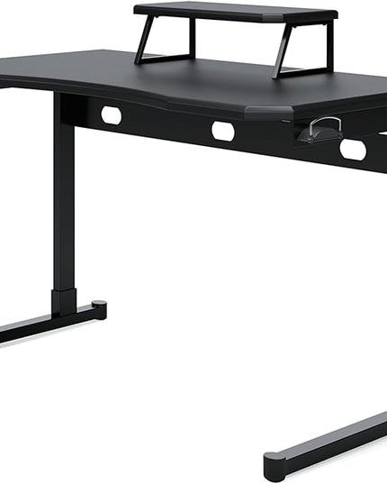 Signature Design by Ashley Lynxtyn Contemporary 48" Home Office Writing Desk, Black - LeafyLoom