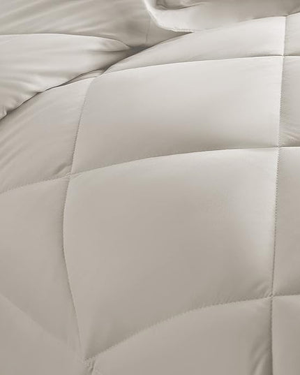 CozyLux Twin Bed in a Bag Comforter Sets with Comforter and Sheets 5 Pieces for Girls and Boys Beige All Season Bedding Sets with Comforter, Pillow Sham, Flat Sheet, Fitted Sheet and Pillowcase - LeafyLoom