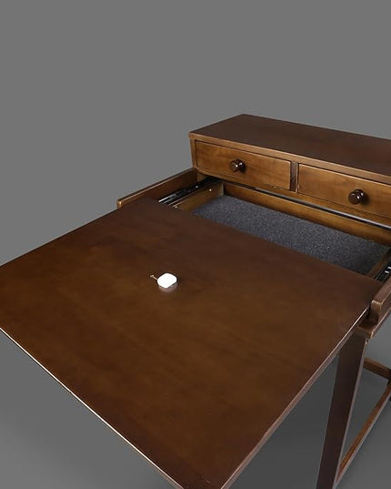 Casual Home Office Concealed Compartment Desk, Truffle Brown - LeafyLoom
