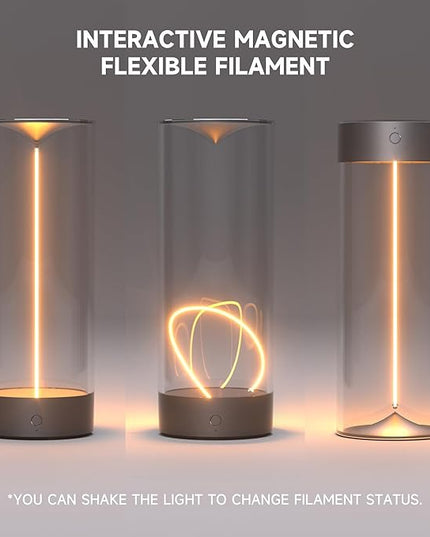 Minimalist Desk Lamp Cordless Table Lamps LED Rechargeable Modern Nightstand Lights Dimmable with 3 Levels for Gaming, Home Office, Bedroom, Living Room, Kitchen, Bar, Restaurant - LeafyLoom