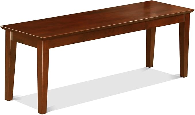 East West Furniture NOFK6C-MAH-C 6 Piece Set Contains a Rectangle Dining Room Table with Butterfly Leaf and 4 Linen Fabric Upholstered Chairs with a Bench, 32x54 Inch - LeafyLoom
