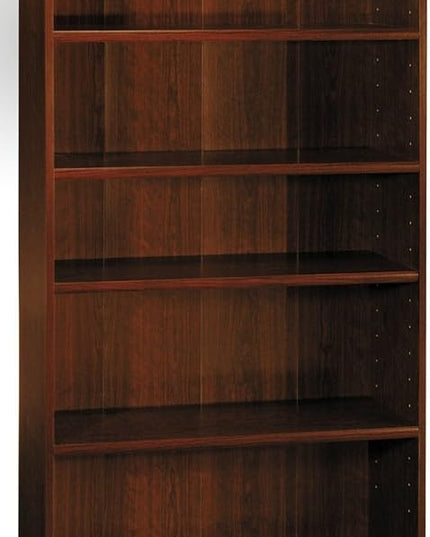 Bush Furniture Universal Tall 5 Shelf Bookcase in Vogue Cherry, Vertical Storage and Display Bookshelf for Home Office or Living Room Organization - LeafyLoom