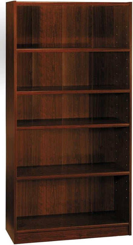 Bush Furniture Universal Tall 5 Shelf Bookcase in Vogue Cherry, Vertical Storage and Display Bookshelf for Home Office or Living Room Organization - LeafyLoom