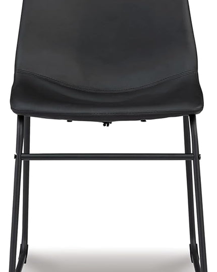 Signature Design by Ashley Centiar Mid Century Dining Room Bucket Chair, 2 Count, Black - LeafyLoom