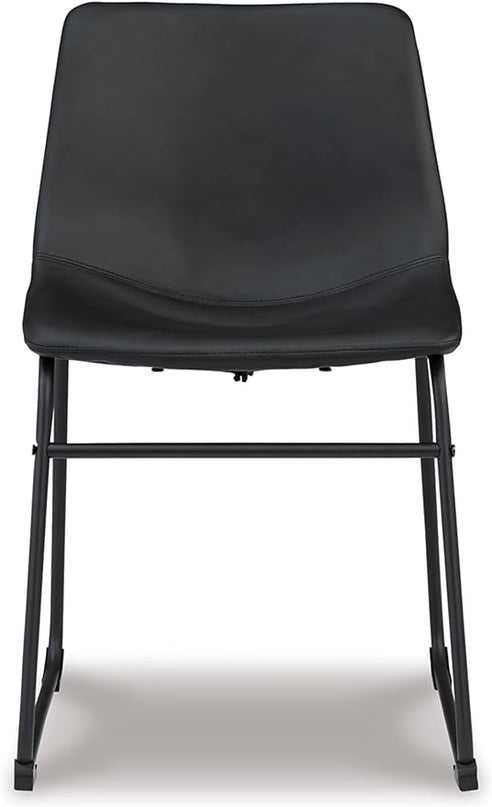 Signature Design by Ashley Centiar Mid Century Dining Room Bucket Chair, 2 Count, Black - LeafyLoom