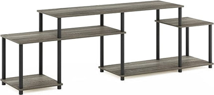 Furinno Turn-N-Tube Handel Stand for TV up to 55 Inch, French Oak - LeafyLoom