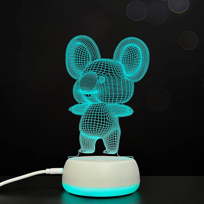 3D Koala Night Lights USB LED Lamp Home r2d2 3D Arts Lamp - 7 Colors Changing Bedroom Decor Night Light Gifts for Child - LeafyLoom