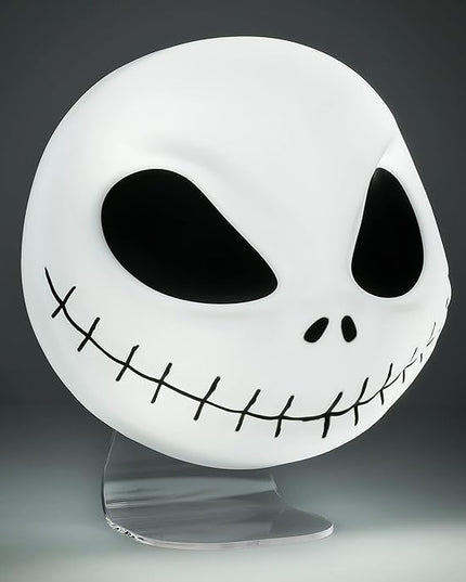 Paladone Nightmare Before Christmas Jack Mask Light and Halloween Decoration - Wall-mounted or Free-Standing, USB Cable Included - 18Cm Shaped Jack Skellington Lighting - LeafyLoom