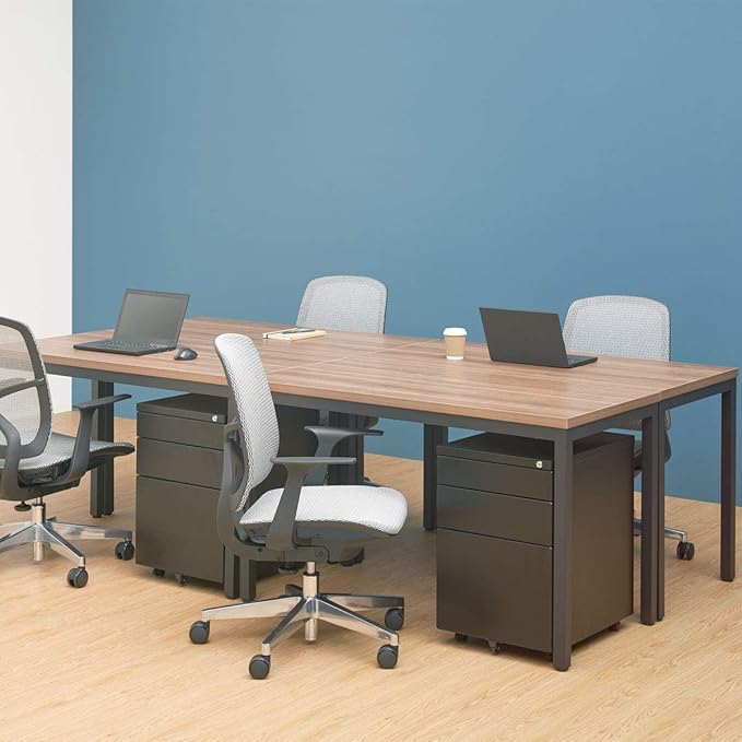 Writing Computer Desk Modern Simple Study Desk Industrial Style Laptop Table for Home Office Brown Notebook Desk (24x63 Inches) - LeafyLoom