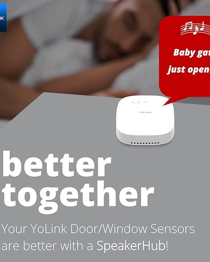 YoLinK LoRa Smart Door Sensor Starter Kit: 1/4 Mile Open-Air Range, Door Left-Open Reminders, Text/SMS, Email, App alerts, 5 Years Battery Life, Alexa, IFTTT, Home Assistant YoLink