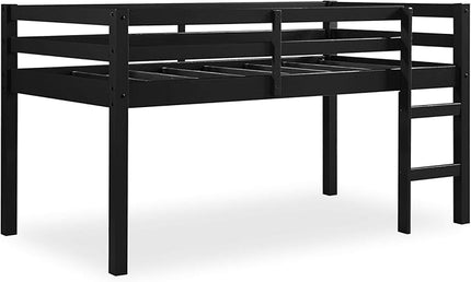 DHP Milton Junior Twin Loft Bed, Black - LeafyLoom