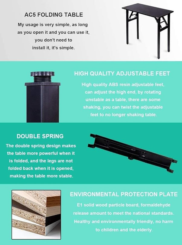 SogesGame 31.5 inches Small Desk Computer Desk for Small Space Small Folding Table Small Writing Desk Compact Desk Foldable Desk No Install - LeafyLoom