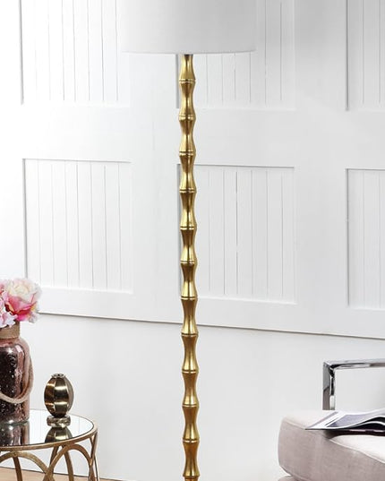 SAFAVIEH Lighting Collection Aurelia Farmhouse Antique Gold 64-inch Living Room Bedroom Home Office Standing Floor Lamp,Metal (LED Bulb Included) - LeafyLoom