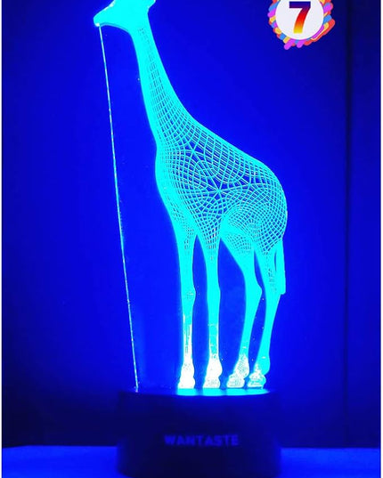 Giraffe 3D Lamp Gifts for Boys Girls Room, Night Light Toys Bedside Decor Gifts for Kids Baby, 7 Colors Changing Nightlight with Smart Control - LeafyLoom
